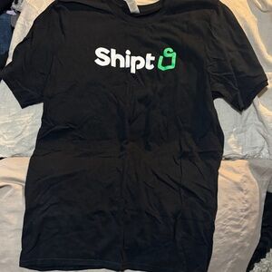 Black Shipt Logo Short Sleeve Crew Tee